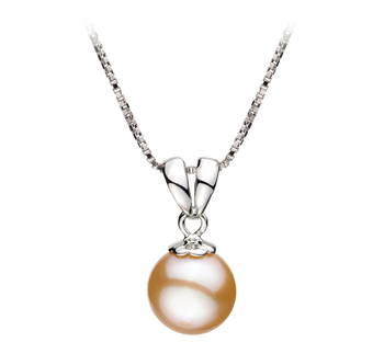9-10mm AA Quality Freshwater Cultured Pearl Pendant in Sally Pink 9-10mm AA Quality Freshwater Cultured Pearl Pendant in Sally Pink
