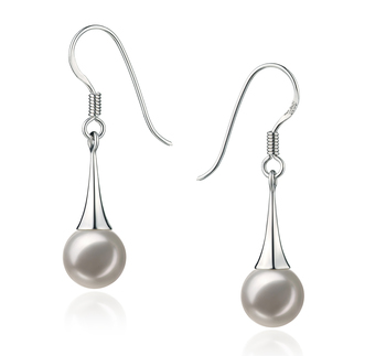 7-8mm AA Quality Japanese Akoya Cultured Pearl Earring Pair in Sandra White 7-8mm AA Quality Japanese Akoya Cultured Pearl Earring Pair in Sandra White