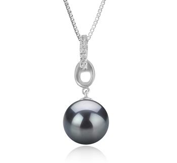 9-10mm AAA Quality Tahitian Cultured Pearl Pendant in Sierra Black 9-10mm AAA Quality Tahitian Cultured Pearl Pendant in Sierra Black