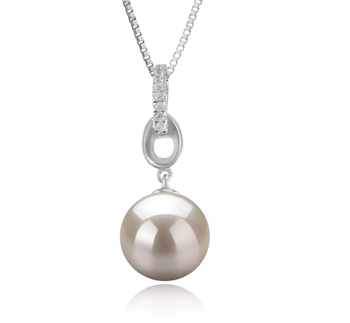 9-10mm AAAA Quality Freshwater Cultured Pearl Pendant in Sierra White 9-10mm AAAA Quality Freshwater Cultured Pearl Pendant in Sierra White