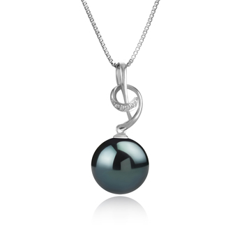 11-12mm AAA Quality Tahitian Cultured Pearl Pendant in Sofie Black 11-12mm AAA Quality Tahitian Cultured Pearl Pendant in Sofie Black