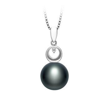 9-10mm AA Quality Freshwater Cultured Pearl Pendant in Sonia Black