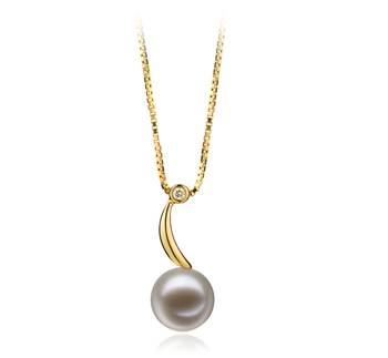 9-10mm AAAA Quality Freshwater Cultured Pearl Pendant in Sora White 9-10mm AAAA Quality Freshwater Cultured Pearl Pendant in Sora White