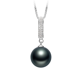 10-11mm AAA Quality Tahitian Cultured Pearl Pendant in Talitha Black 10-11mm AAA Quality Tahitian Cultured Pearl Pendant in Talitha Black