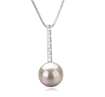 10-11mm AAAA Quality Freshwater Cultured Pearl Pendant in Vanna White 10-11mm AAAA Quality Freshwater Cultured Pearl Pendant in Vanna White