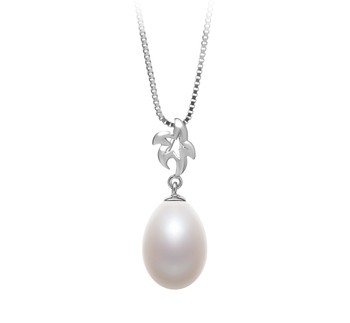10-11mm AA - Drop Quality Freshwater Cultured Pearl Pendant in Vilde White 10-11mm AA - Drop Quality Freshwater Cultured Pearl Pendant in Vilde White