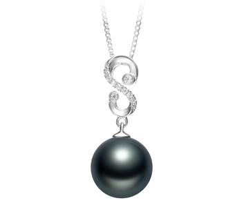 10-11mm AAA Quality Tahitian Cultured Pearl Pendant in Virginia Black 10-11mm AAA Quality Tahitian Cultured Pearl Pendant in Virginia Black