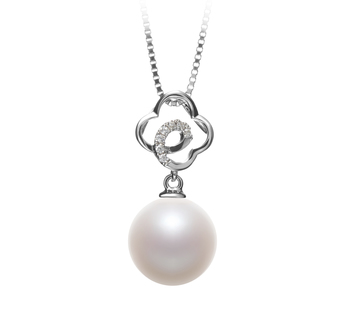 10-11mm AAAA Quality Freshwater Cultured Pearl Pendant in Yael White 10-11mm AAAA Quality Freshwater Cultured Pearl Pendant in Yael White