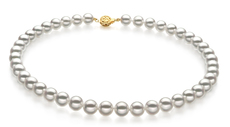 8.5-9mm Hanadama - AAAA Quality Japanese Akoya Cultured Pearl Necklace in Hanadama 23-inch White 8.5-9mm Hanadama - AAAA Quality Japanese Akoya Cultured Pearl Necklace in Hanadama 23-inch White