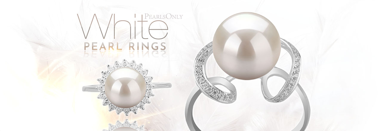 PearlsOnly White Pearl Rings